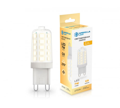 Светодиодная лампа Ambrella Light Bulbing G9 7W 2700K 100703 Светодиодная лампа Ambrella Light Bulbing G9 7W 2700K 100703