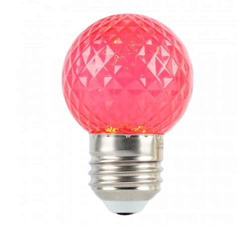 Лампа светодиодная Feron LB-385 шар красный прозрачный E27 1W 230V 52164