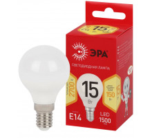 Лампа светодиодная Эра RED LINE LED P45-15W-827-E14 R 15Вт шар Б0070099