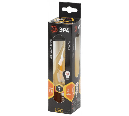 Лампа светодиодная Эра E14 7W 2700K F-LED BXS-7W-827-E14 gold Б0027965 Лампа светодиодная Эра E14 7W 2700K F-LED BXS-7W-827-E14 gold Б0027965
