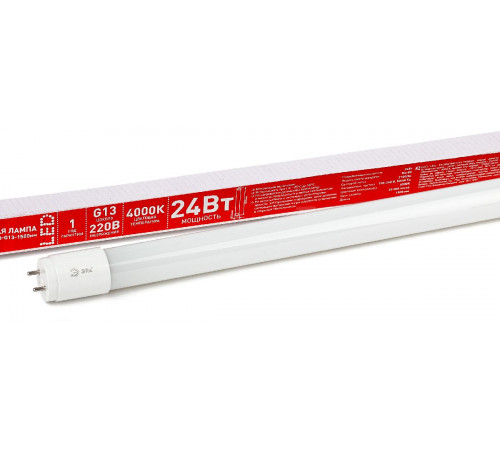 Лампа светодиодная Эра G13 24W 4000K ECO LED T8-24W-840-G13-1500mm Б0032978 Лампа светодиодная Эра G13 24W 4000K ECO LED T8-24W-840-G13-1500mm Б0032978