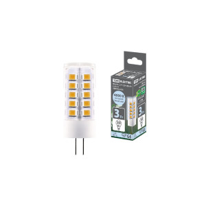 Лампа светодиодная TDM Electric G4 3W 4000K прозрачная SQ0340-0094