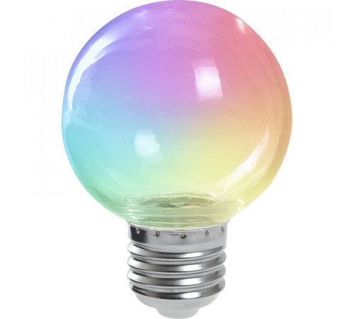 Лампа светодиодная Feron LB-371 шар прозрачный E27 3W RGB быстрая смена цвета 38130