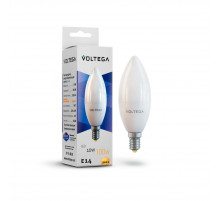 Лампа светодиодная Voltega E14 10W 3000K свеча 7241