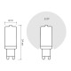 Лампа светодиодная Gauss G9 5W 2700К прозрачная 107309105