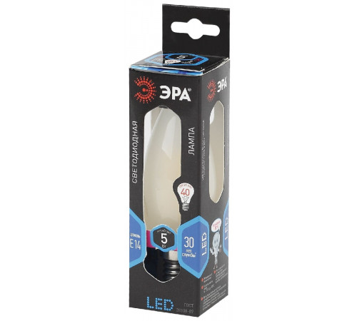 Лампа светодиодная Эра E14 5W 4000K F-LED B35-5W-840-E14 frost Б0027926