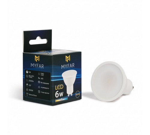 Лампочка светодиодная MyFar Базиc GU10 MB1202GU10-6W4K