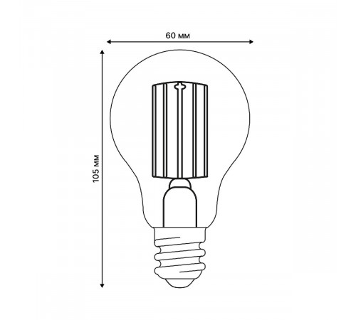 Лампа светодиодная филаментная Uniel LED-A60-5W/3000K/E27/CL GLY01TR UL-00011932