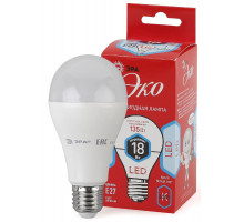 Лампа светодиодная Эра E27 18W 4000K ECO LED A65-18W-840-E27 Б0031708