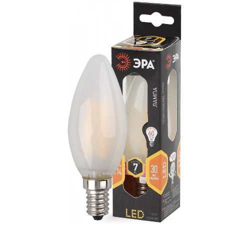 Лампа светодиодная Эра E14 7W 2700K F-LED B35-7W-827-E14 frost Б0027952 Лампа светодиодная Эра E14 7W 2700K F-LED B35-7W-827-E14 frost Б0027952