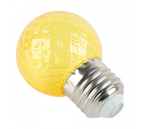 Лампа светодиодная Feron LB-385 шар желтый прозрачный E27 1W 230V 52161