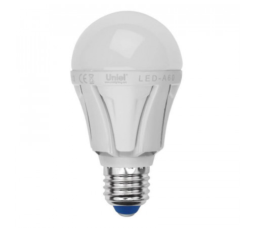 Лампа светодиодная Uniel E27 10W 3000K груша матовая LED-A60 10W/WW/E27/FR PLP01WH Набор из 5штук UL-00008087