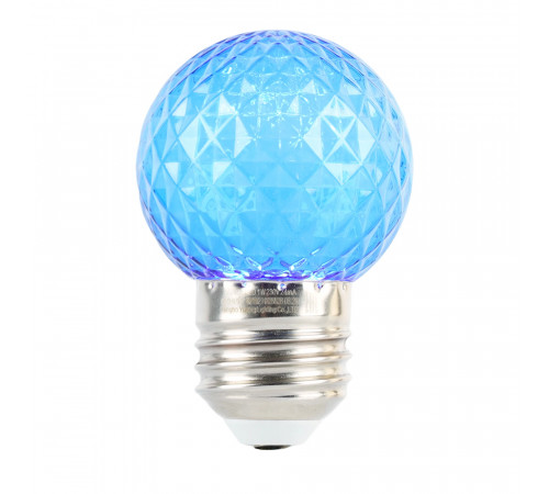 Лампа светодиодная Feron LB-385 шар синий прозрачный E27 1W 230V 52162