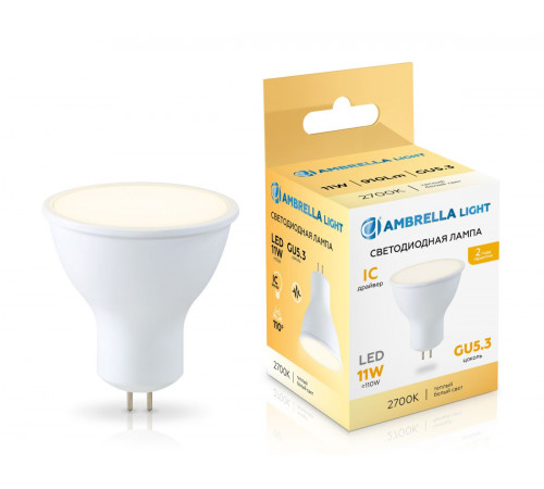 Светодиодная лампа Ambrella Light Bulbing GU5.3 11W 2700K 161103 Светодиодная лампа Ambrella Light Bulbing GU5.3 11W 2700K 161103