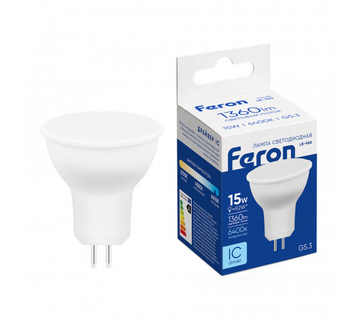 Лампа светодиодная Feron LB-965 MR16 G5.3 15W 175-265V 6400K 53481