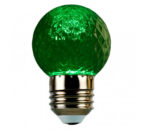 Лампа светодиодная Feron LB-385 шар зеленый прозрачный E27 1W 230V 52163
