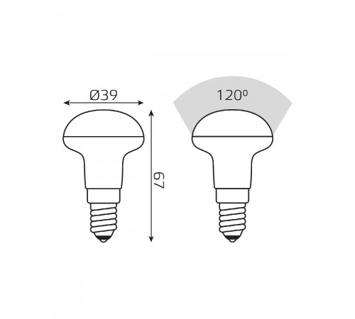 Лампа светодиодная Gauss E14 4W 4100K матовая 63124