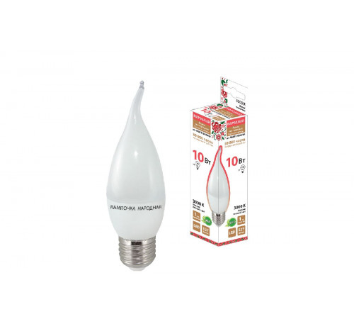 Лампа светодиодная TDM Electric Народная E27 10W 3000K матовая SQ0340-1599