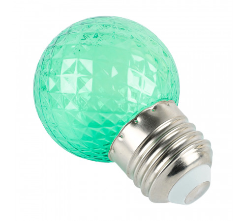 Лампа светодиодная Feron LB-385 шар зеленый прозрачный E27 1W 230V 52163