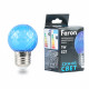 Лампа светодиодная Feron LB-385 шар синий прозрачный E27 1W 230V 52162