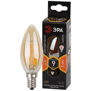 Лампа светодиодная Эра E14 9W 2700K F-LED B35-9W-827-E14 gold Б0047034