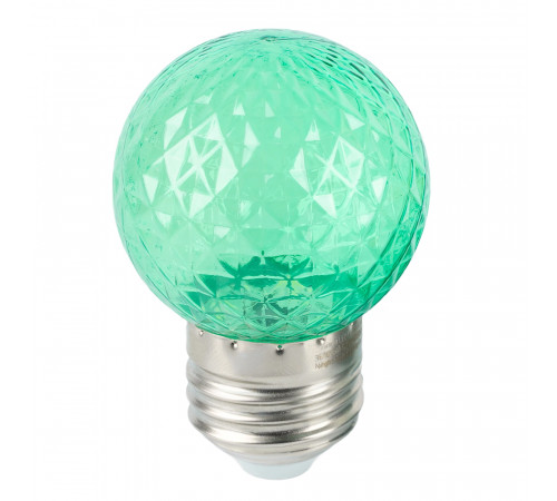Лампа светодиодная Feron LB-385 шар зеленый прозрачный E27 1W 230V 52163