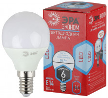 Лампа светодиодная Эра E14 6W 4000K ECO LED P45-6W-840-E14 Б0020628