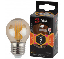 Лампа светодиодная Эра E27 9W 2700K F-LED P45-9W-827-E27 gold Б0047025