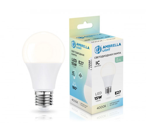 Светодиодная лампа Ambrella Light Bulbing E27 15W 4000K 601504