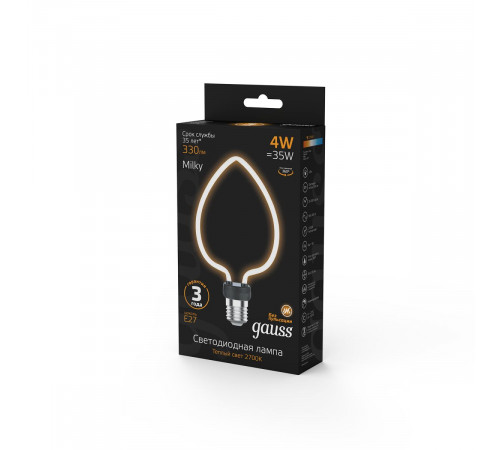 Светодиодная лампа Gauss Filament Artline Heart Е27 4W 2700К 1003802104 Светодиодная лампа Gauss Filament Artline Heart Е27 4W 2700К 1003802104