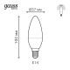 Лампа светодиодная Gauss Basic E14 5,5W 3000K Свеча белая (3 шт.) 1033116K