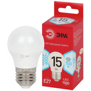 Лампа светодиодная Эра RED LINE LED P45-15W-840-E27 R 15Вт шар Б0070102