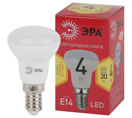 Лампа светодиодная Эра E14 4W 2700K LED R39-4W-827-E14 R Б0052442 Лампа светодиодная Эра E14 4W 2700K LED R39-4W-827-E14 R Б0052442