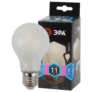 Лампа светодиодная Эра E27 11W 4000K F-LED A60-11W-840-E27 frost Б0035036