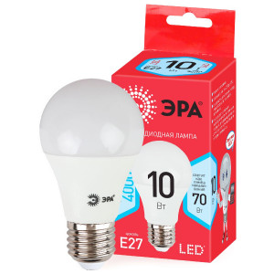 Лампа светодиодная Эра E27 10W 4000K ECO LED A60-10W-840-E27 Б0028005