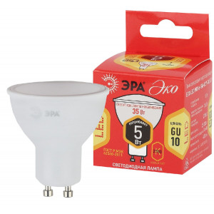 Лампа светодиодная Эра GU10 5W 2700K ECO LED MR16-5W-827-GU10 Б0019062