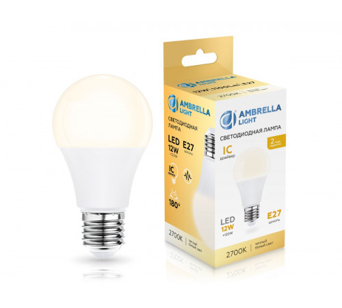 Светодиодная лампа Ambrella Light Bulbing E27 12W 2700K 601203
