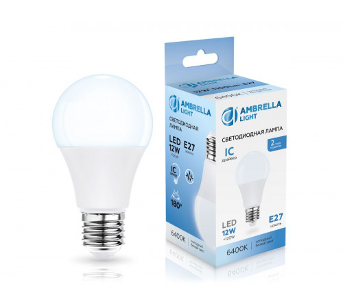 Светодиодная лампа Ambrella Light Bulbing E27 12W 6400K 601206
