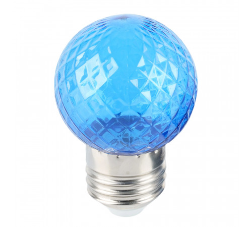 Лампа светодиодная Feron LB-385 шар синий прозрачный E27 1W 230V 52162