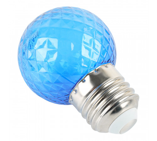 Лампа светодиодная Feron LB-385 шар синий прозрачный E27 1W 230V 52162