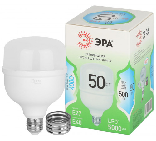 Светодиодная лампа Эра LED POWER T100-50W-840-E27/E40 GL Б0067034 Светодиодная лампа Эра LED POWER T100-50W-840-E27/E40 GL Б0067034
