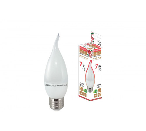 Лампа светодиодная TDM Electric Народная E27 7W 3000K матовая SQ0340-1546