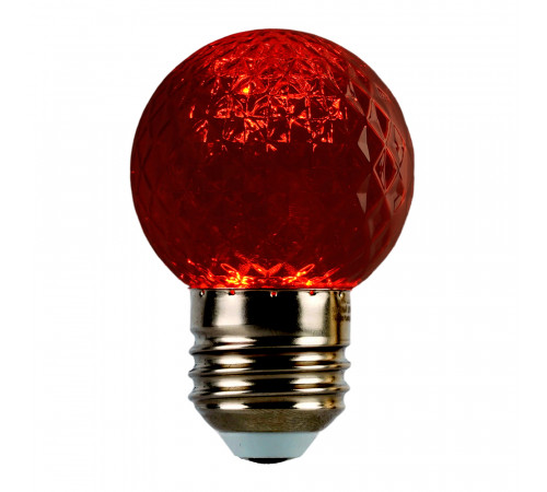 Лампа светодиодная Feron LB-385 шар красный прозрачный E27 1W 230V 52164
