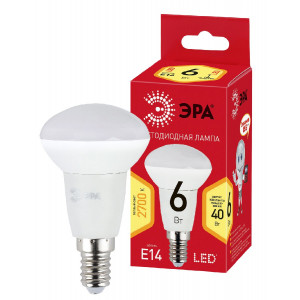 Лампа светодиодная Эра E14 6W 2700K ECO LED R50-6W-827-E14 Б0020633
