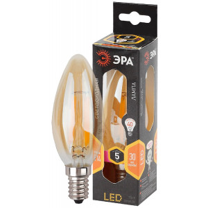 Лампа светодиодная Эра E14 5W 2700K F-LED B35-5W-827-E14 gold Б0027939