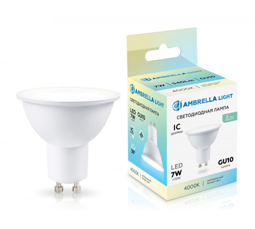 Светодиодная лампа Ambrella Light Bulbing GU10 7W 4000K 190714