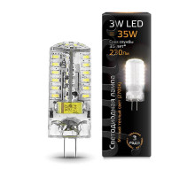 Лампа светодиодная Gauss G4 3W 2700K прозрачная 207707103