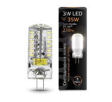Лампа светодиодная Gauss G4 3W 2700K прозрачная 207707103