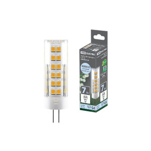 Лампа светодиодная TDM Electric G4 7W 4000K прозрачная SQ0340-0220