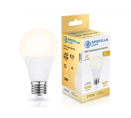 Светодиодная лампа Ambrella Light Bulbing E27 10W 2700K 601003 Светодиодная лампа Ambrella Light Bulbing E27 10W 2700K 601003